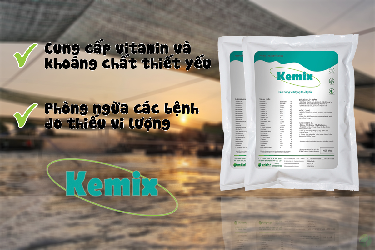 khoáng kemix bổ sung vitamin D3 cho tôm phát triển