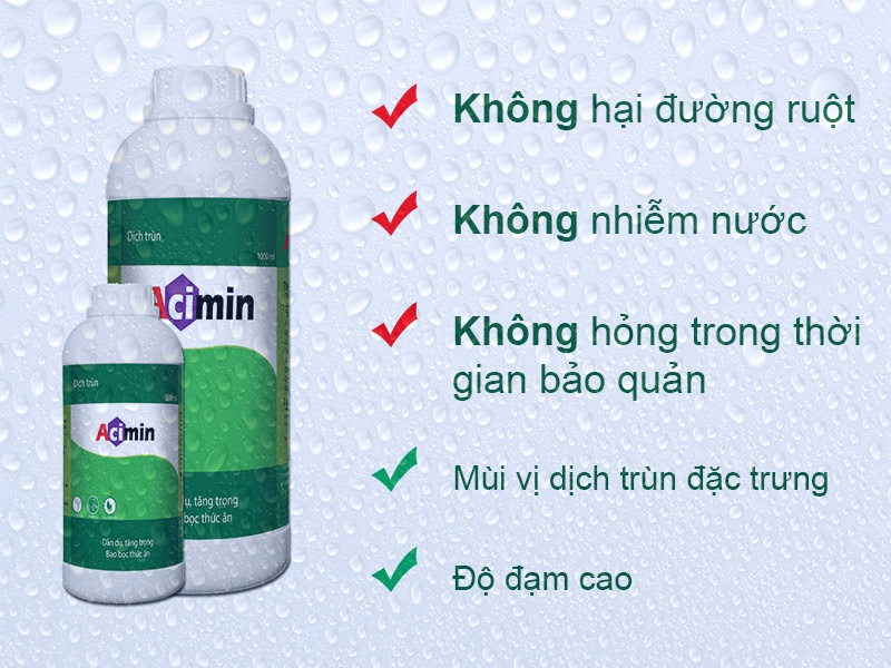 Đặc điểm nổi bật của dịch trùn acimin